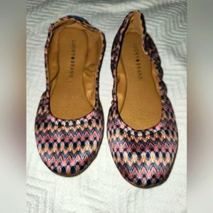 LUCKY BRAND Chevron Ballet Flats - worn twice!! Excellent condition!!